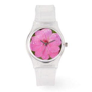 Relojes de flor rosa