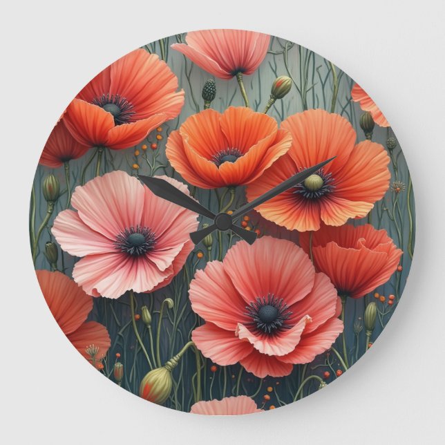 relojes de flores de amapola (Anverso)