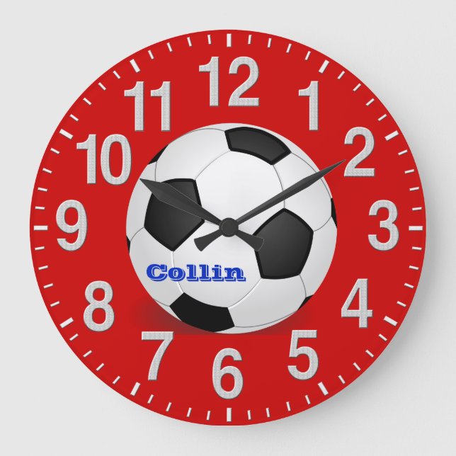 Relojes de fútbol personalizados con instrucciones (Anverso)