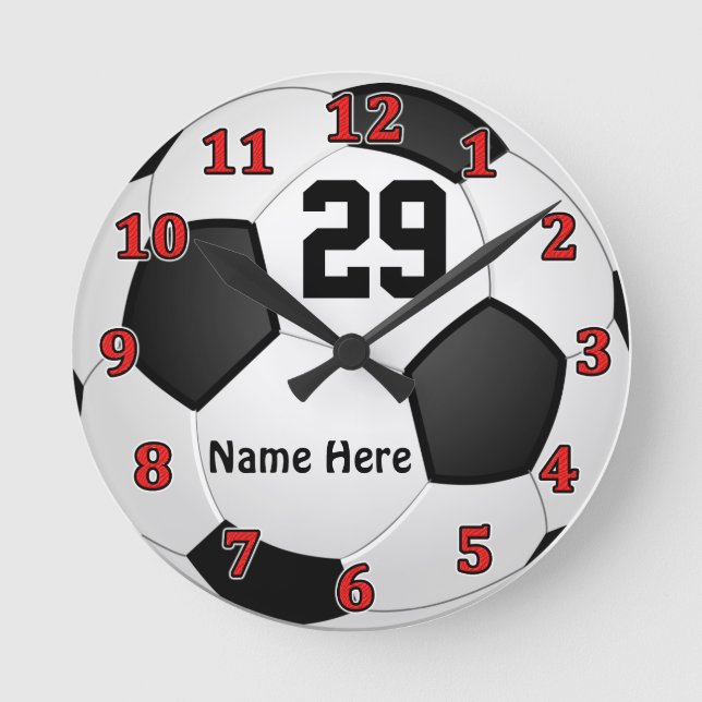 Relojes de fútbol personalizados con NOMBRE y NÚME (Anverso)
