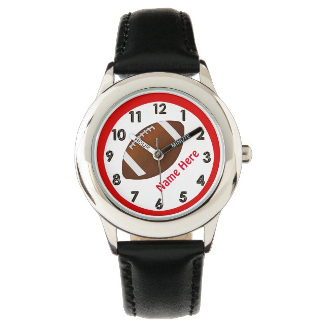 Relojes de fútbol personalizados para niños (Anverso)