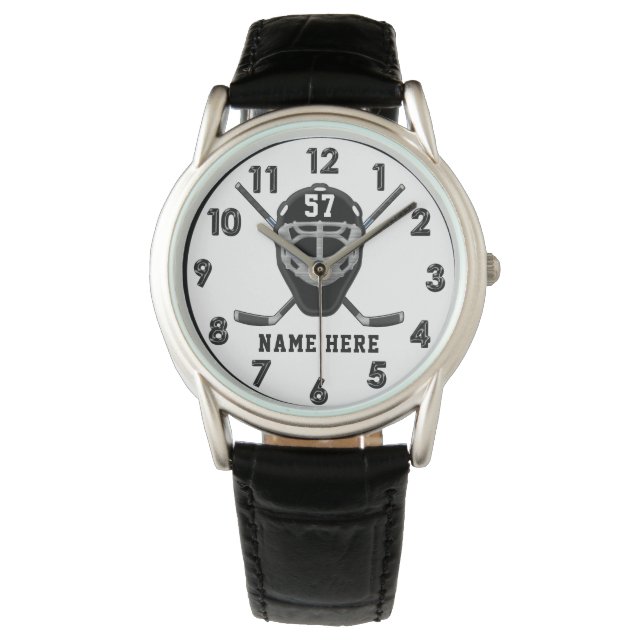 Relojes de hockey personalizados para hombres, tus (Anverso)
