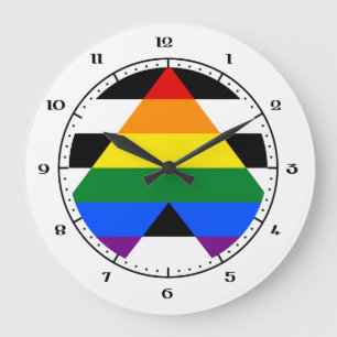 relojes de la bandera del aliado recto LGBT