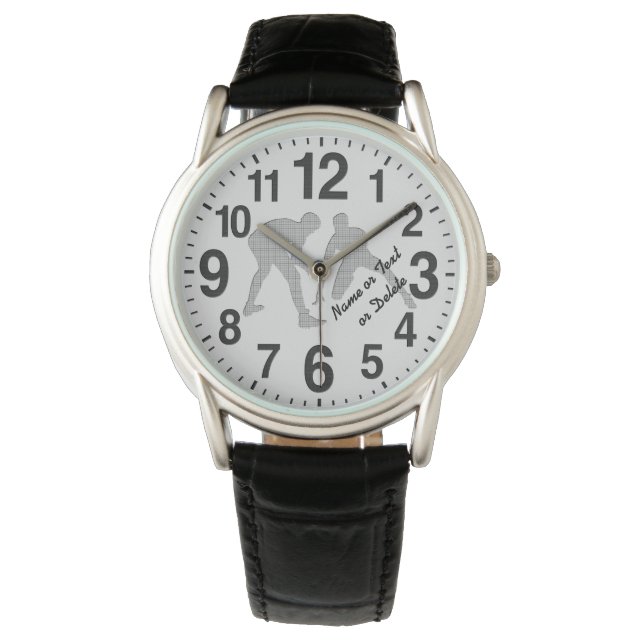 Relojes de lucha personalizados para entrenador y  (Anverso)