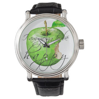 * relojes de manzana verdes _ Voy a ser feliz