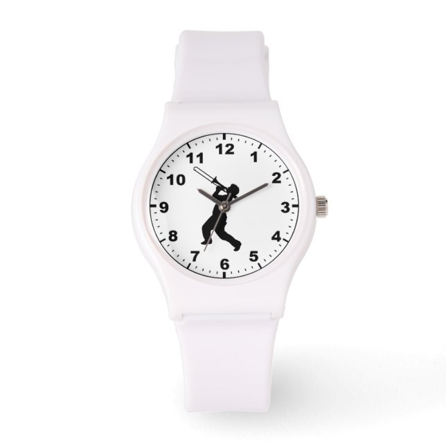 Relojes de muñeca de diseño "Trombone Player" (Anverso)