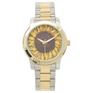 Relojes de muñeca de girasol clásicos de Sunflower