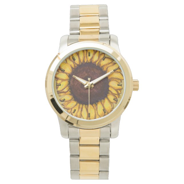 Relojes de muñeca de girasol clásicos de Sunflower (Anverso)