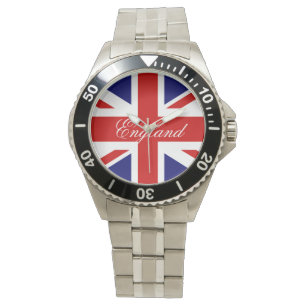 Relojes de muñeca ingleses con bandera de Union Ja
