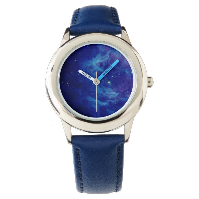 Relojes de nebulosa azul de zafiro (Anverso)