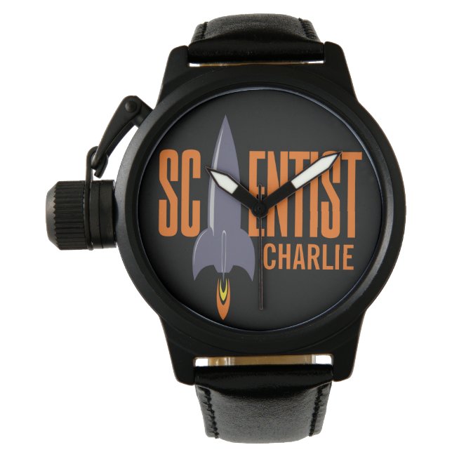 Relojes de nombres personalizados de Rocket Scient (Anverso)