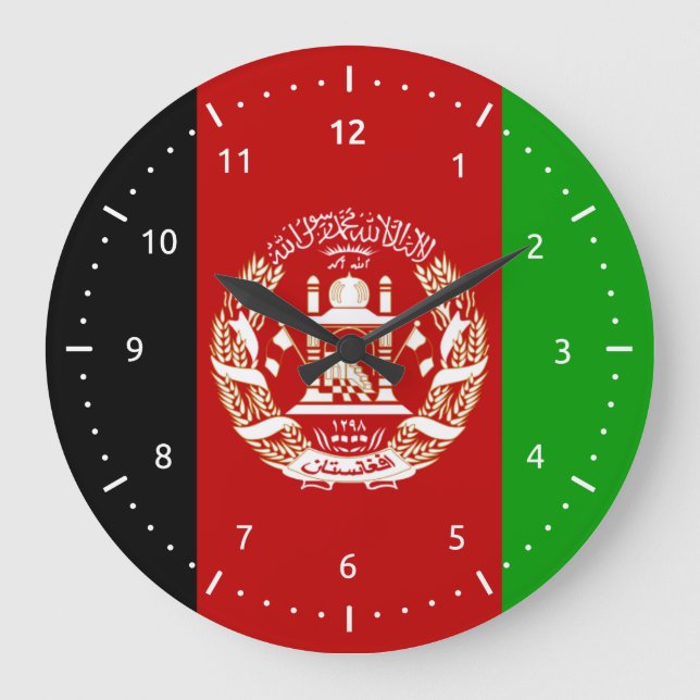 Relojes de pared afganos de la bandera (Anverso)