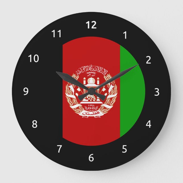 Relojes de pared afganos de la bandera (Anverso)