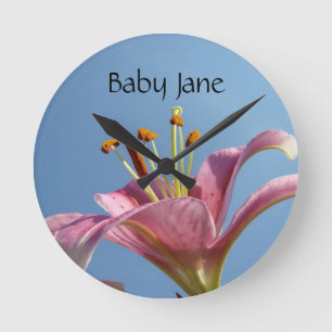 Relojes de pared Baby Jane Agregar nombre del niño