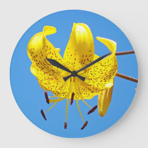 Relojes de Pared Colorido Cielo Azul Amarillo Tige