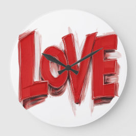 Relojes de pared con arte de LOVE, regalo de decor