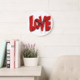 Relojes de pared con arte de LOVE, regalo de decor