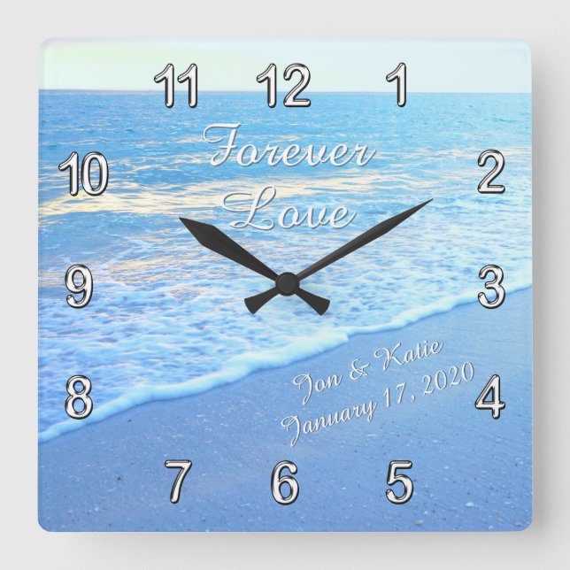 Relojes de pared con temática Boda personalizada (Anverso)