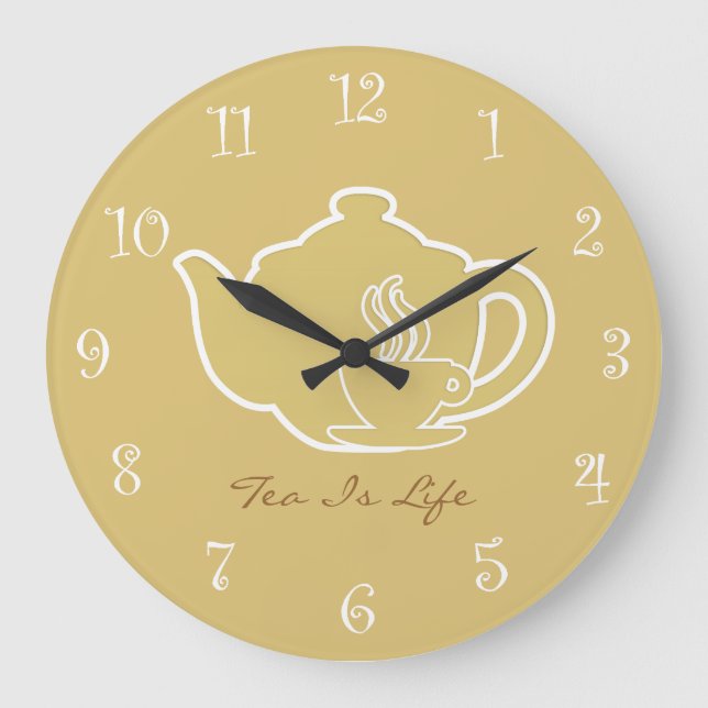 Relojes de pared de cocción para el té (Anverso)