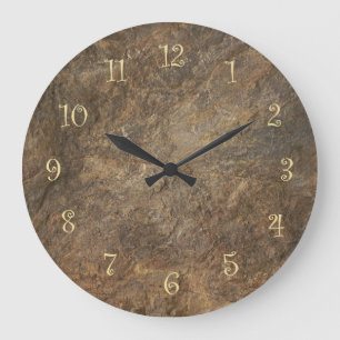 Relojes de pared de cocina con aspecto de piedra