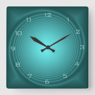 Relojes de pared de diseño iluminado esmeralda