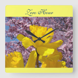 Relojes de pared de Hora Cero Narcisos Amarillos P
