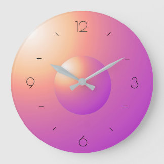 Relojes de pared de luna naranja rosa atmosférica