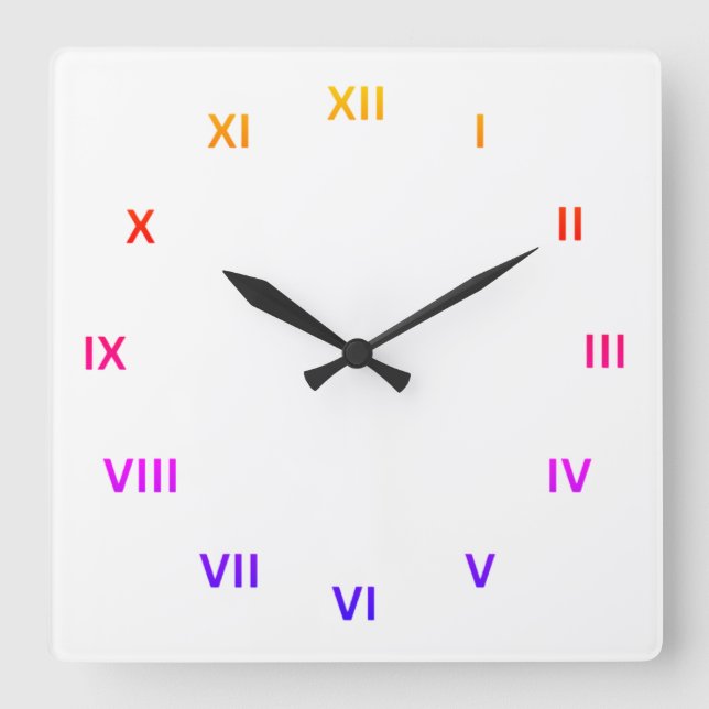 Relojes de pared de plástico antiguo con números r (Anverso)
