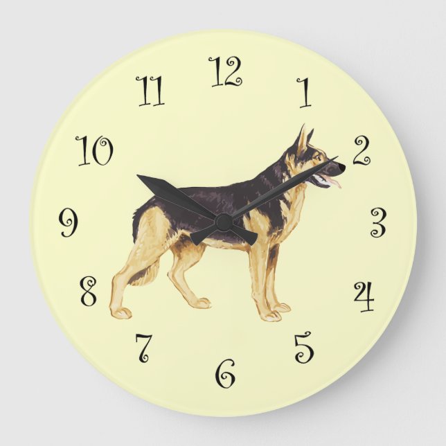 Relojes de pared de raza de perro de pastor alemán (Anverso)