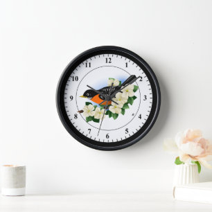 Relojes de pared del petirrojo de Amercian