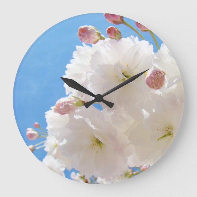 Relojes de pared Flores de árbol rosadas Flor de c (Anverso)