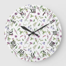 Relojes de Pared - Flores Silvestres de Primavera