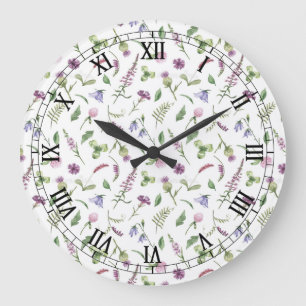 Relojes de Pared - Flores Silvestres de Primavera 