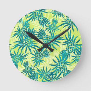 Relojes de pared hawaianos de Camo de la piña