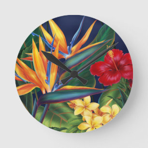 Relojes de pared hawaianos del paraíso tropical