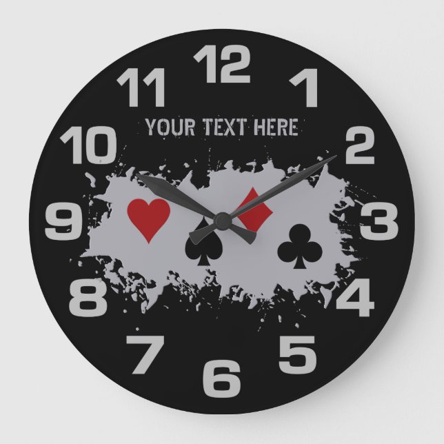 Relojes de pared personalizados de Splash de tarje (Anverso)