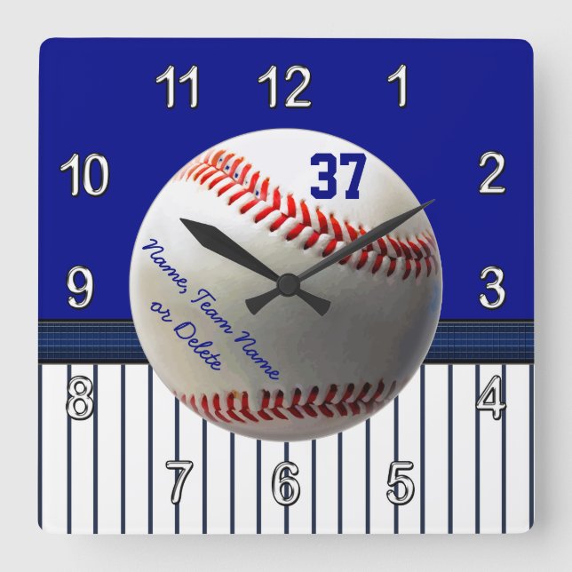 Relojes de pared personalizados del béisbol su (Anverso)