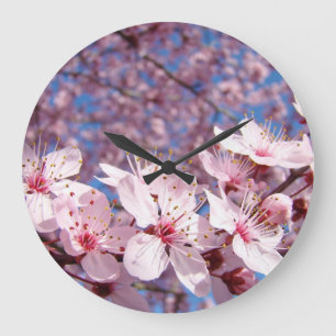Relojes de pared Primavera Rosa Flor de árbol pers