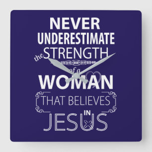 Relojes de pared que creen en Jesús Mujer Cristian