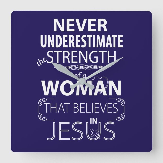 Relojes de pared que creen en Jesús Mujer Cristian (Anverso)