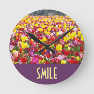 relojes de pared SMILE Festival de Flores Tulipán