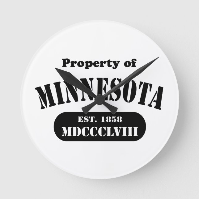 Relojes de pared temáticos de Minnesota (Anverso)