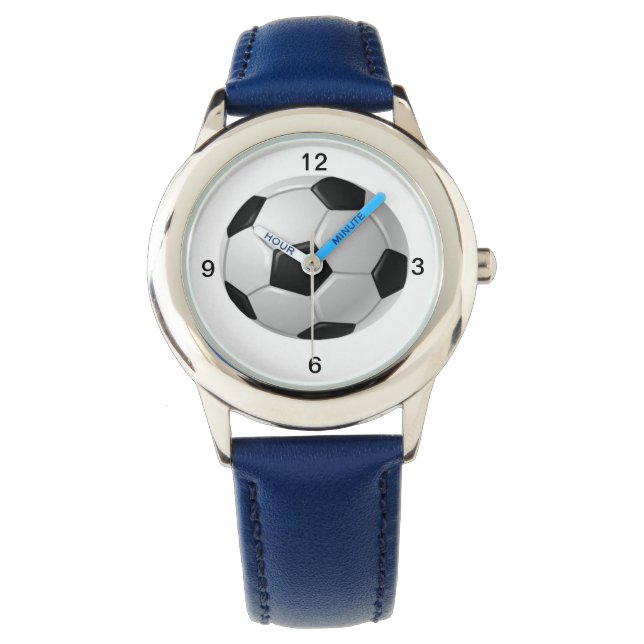 Relojes de personalizado para niños de fútbol (Anverso)