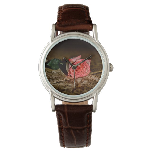 relojes de rosa de cerca (Anverso)