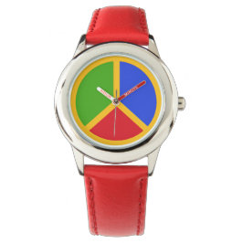 Relojes de signos de paz coloridos