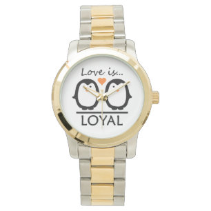 Relojes del amor del pingüino
