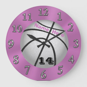 Relojes del baloncesto con NOMBRE y NÚMERO del