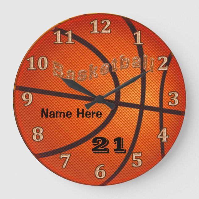 Relojes del baloncesto con NÚMERO del nombre y del (Anverso)