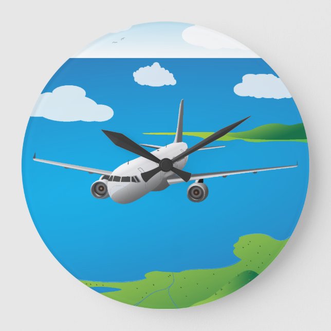 Relojes del vector del avión de pasajeros A321 (Anverso)