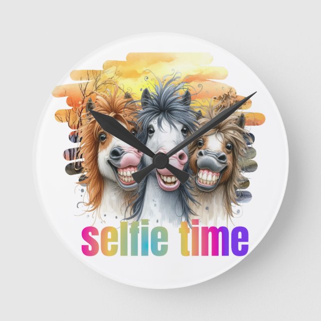 Relojes horse meme – funny horses on a selfie (Anverso)